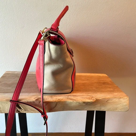 Kate Spade Bright Pink and Cream Handbag - Picture 5 of 10